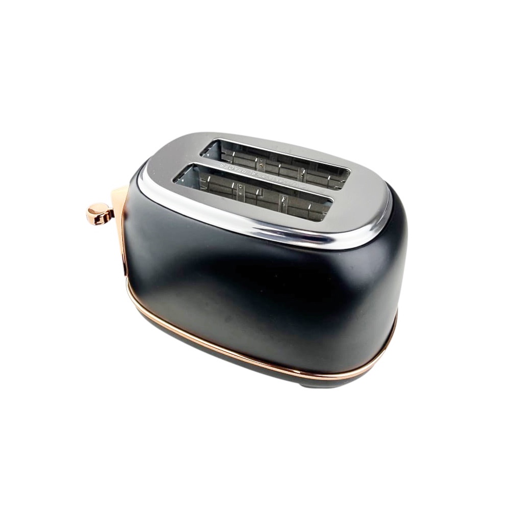 Toaster Heritage Schwarz Silberfarben Kupferfarben