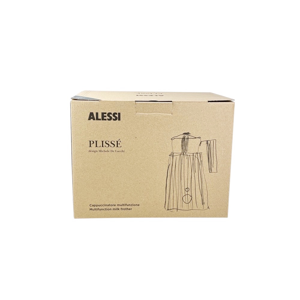 Milchaufschäumer Plissé Grau Edelstahl 18/10 B 17 x H 23 cm