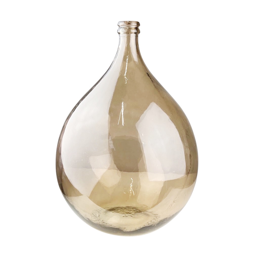 Bodenvase Drop recyceltem Glas bernsteinfarben