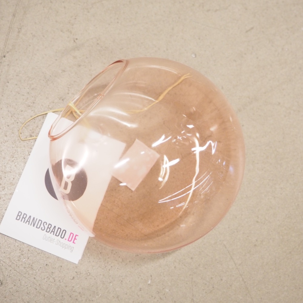 Deko-Vase Mural transparent pfirsich-farben Glas  Ø 12 cm H 10 cm
