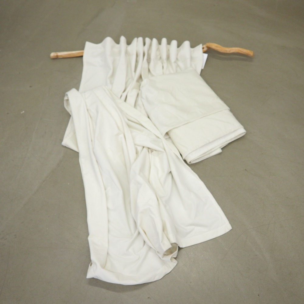 Samt-Vorhänge Daisy 2 Stück 140 x 220 cm cremefarben