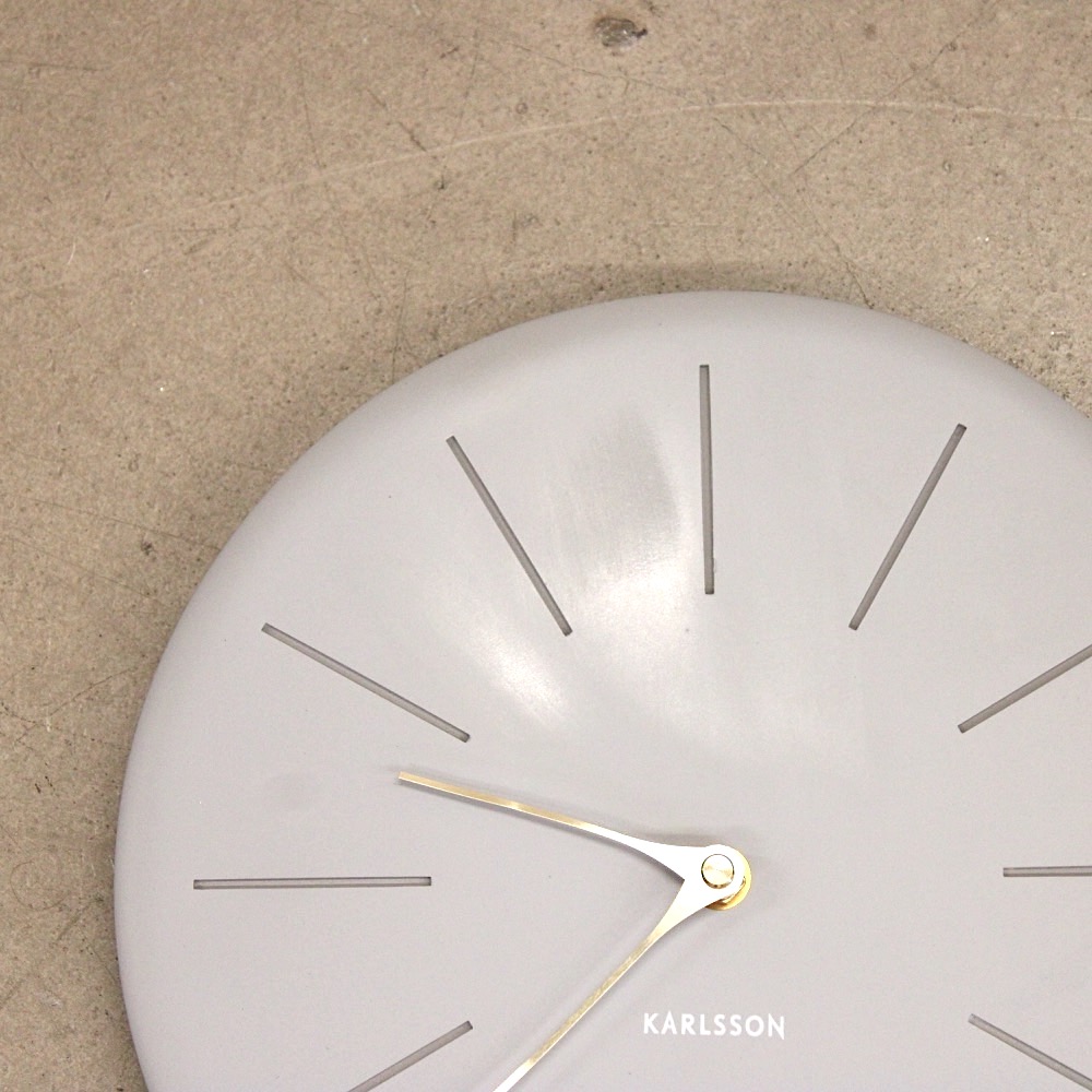 Wanduhr Sole Station, Ø 25 cm Grau goldfarben