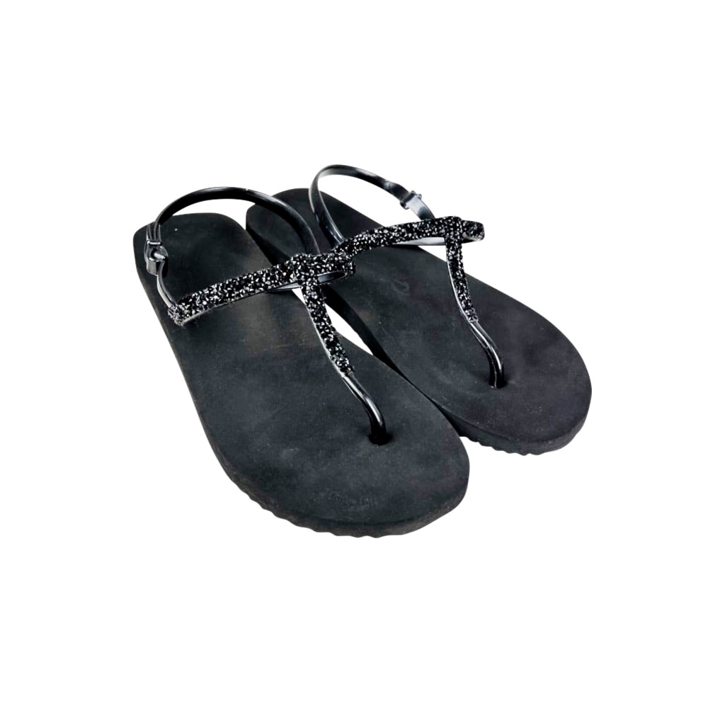 Sandalen Sparkle 42 schwarz Plateau-Höhe 2 cm