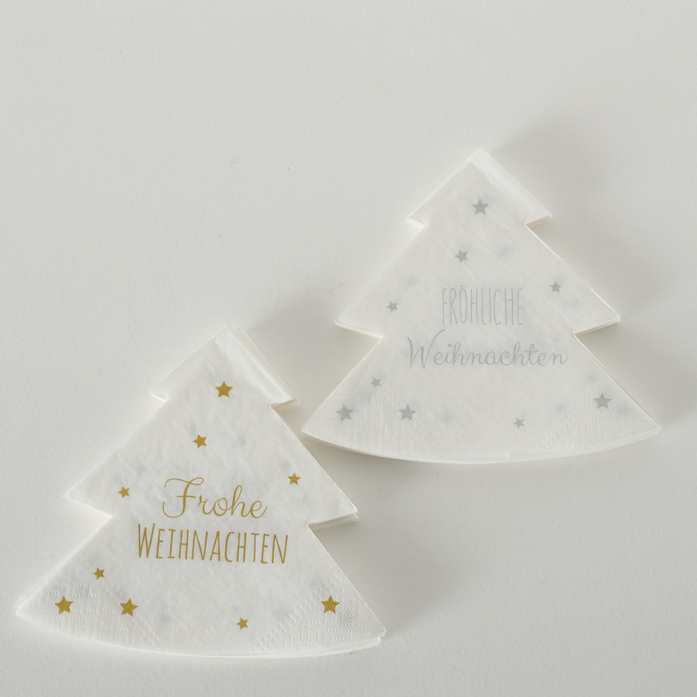 Servietten Tanny 12 tlg. 2 sort. Mehrfarbig, Spruch/Text Weihnachten