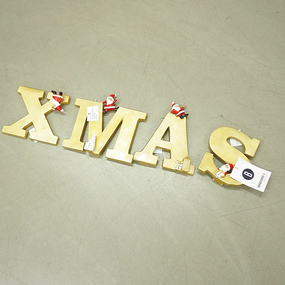 Deko-Objekt-Set 4-tlg. Buchstaben X-Mas Gingar