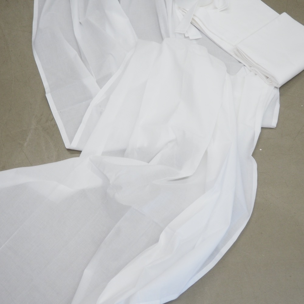 Vorhang Set 2-tlg. Baumwolle je ca. 140x250 cm weiß