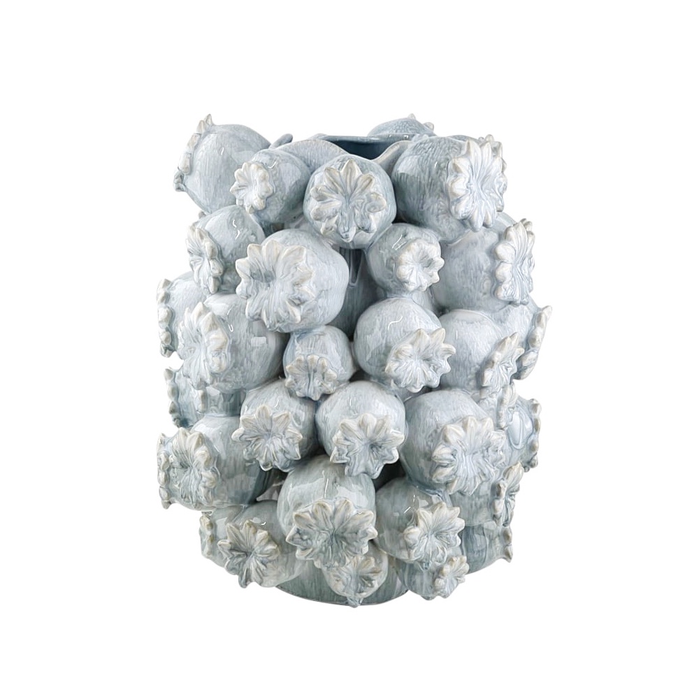 Deko-Vase Elha mit reaktiver Glasur H 32 cm Steingut