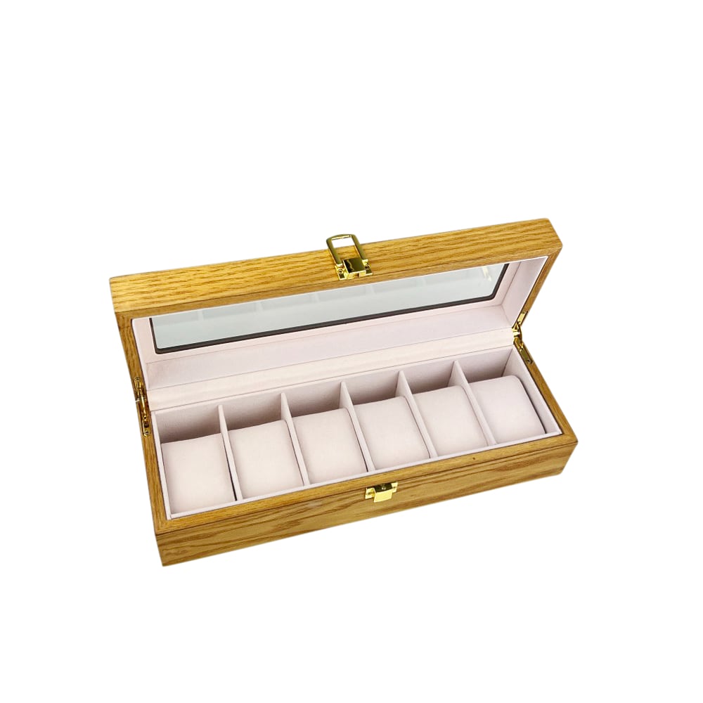 Uhrenbox Esche Design 6 Fächern