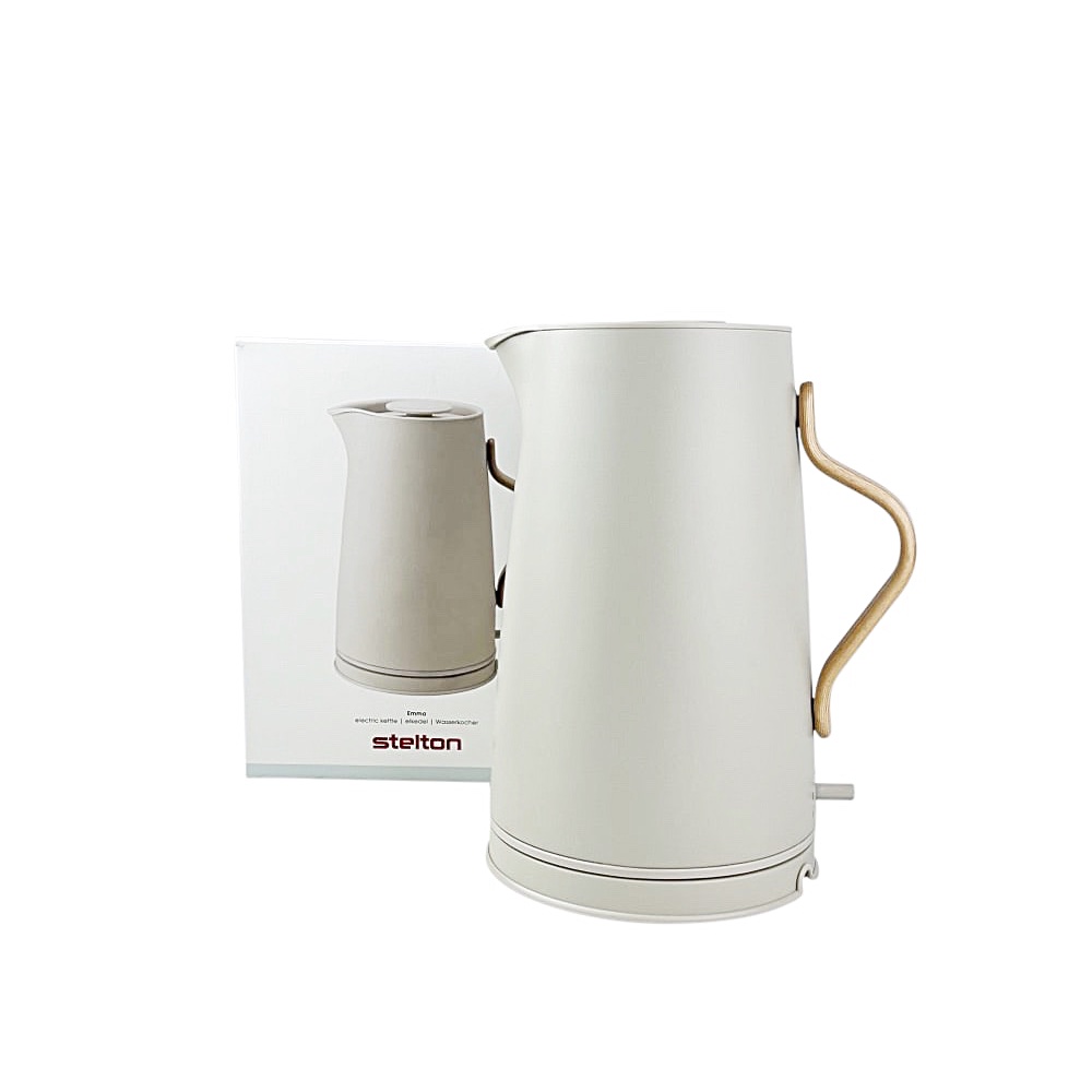 Wasserkocher Emma  1.2 L soft Sand  Edelstahl Buche