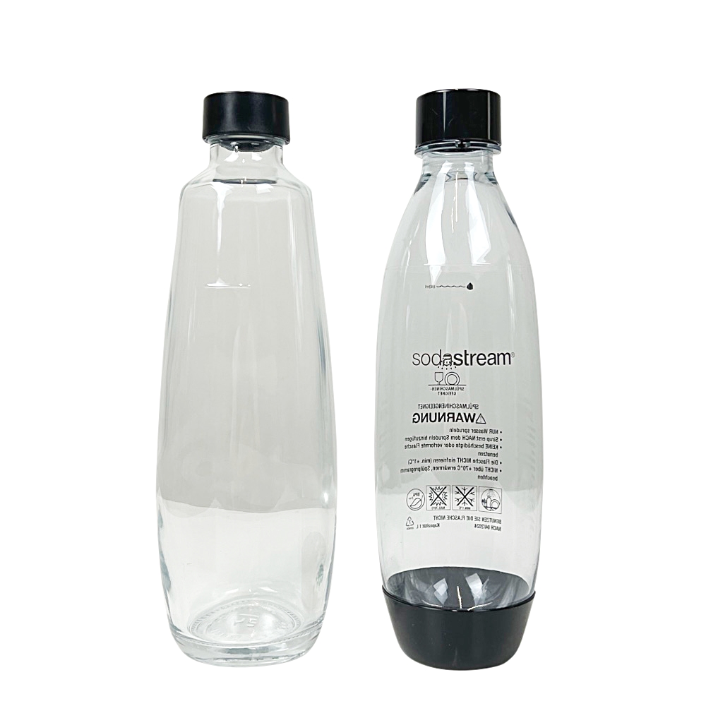 Sodastream 1x Glaskaraffe & 1x Kunststoffkaraffe f. DUO Wassersprudler