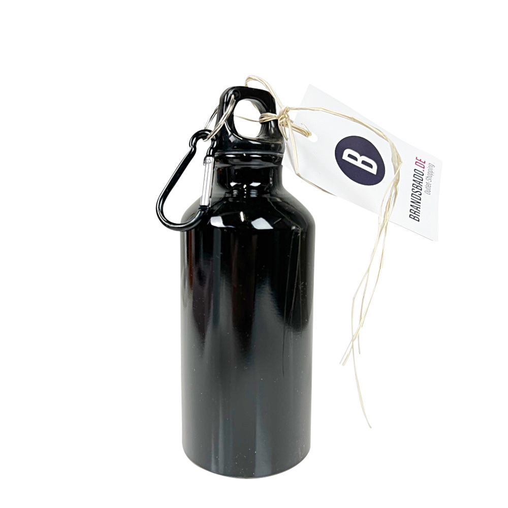 Trinkflasche Transit 400 ml schwarz Karabinerhaken Metall ca. H17,5 cm
