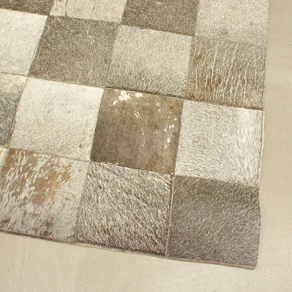 Kuhfell-Teppich Mary grau 120 x 180 cm