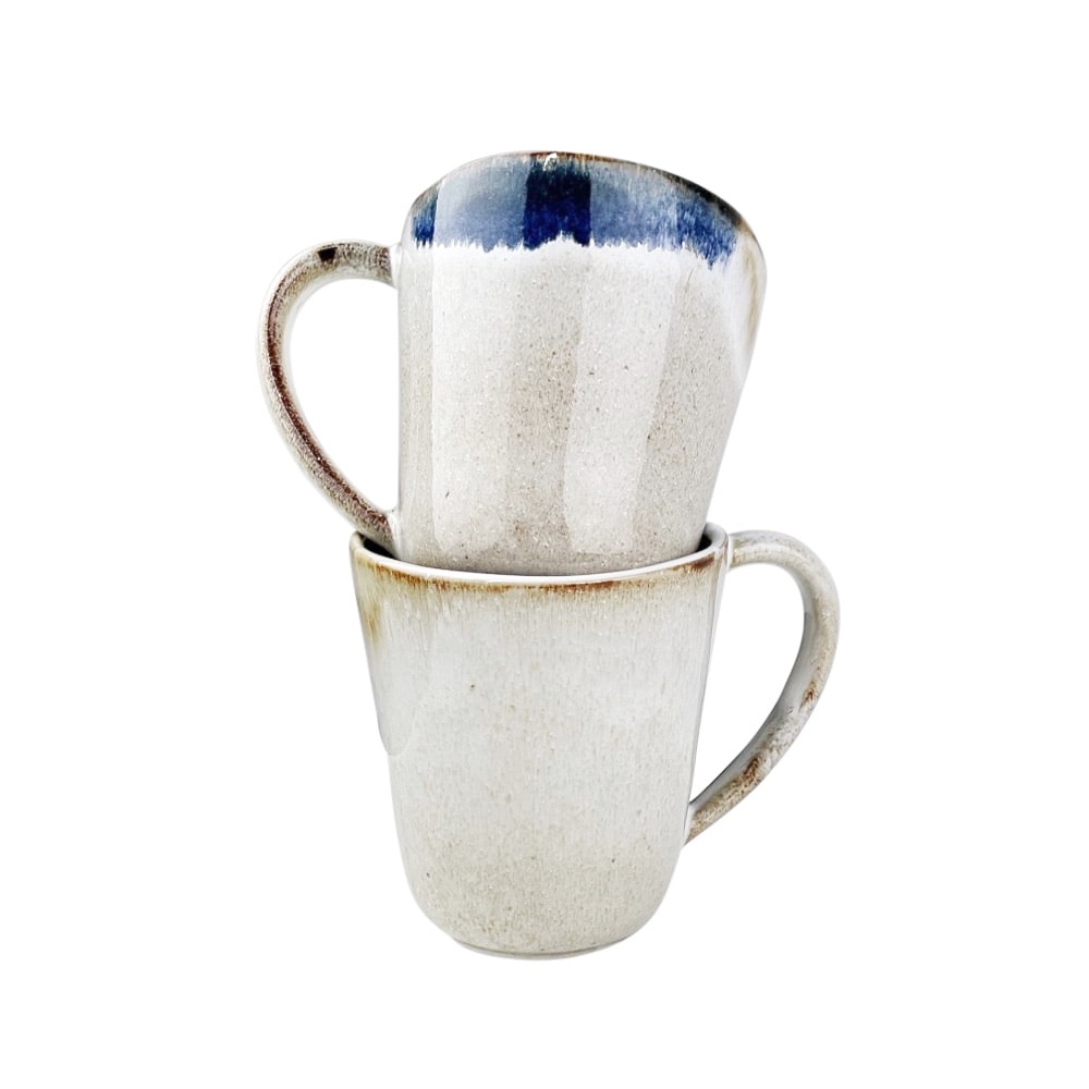 2x Handgemachte Tasse Jules Farbverlauf Steingut