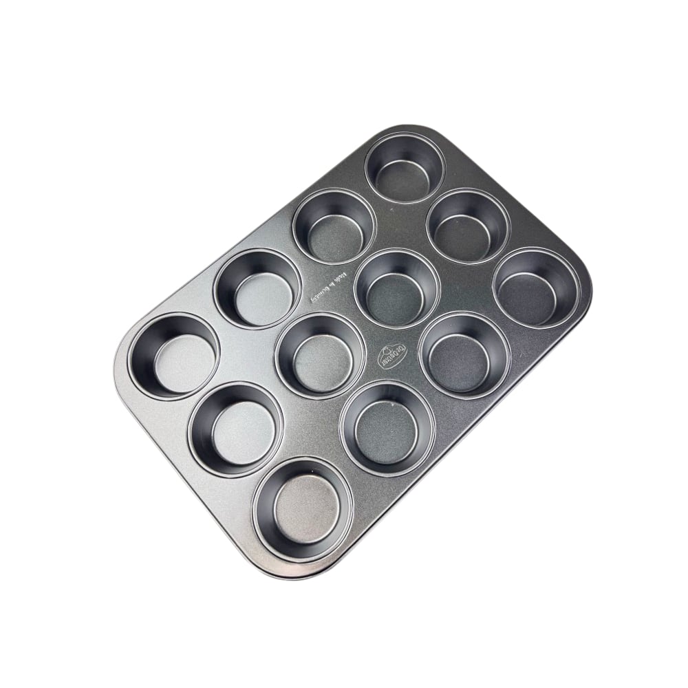 Muffinform Tradition für 12 Muffins Schwarz