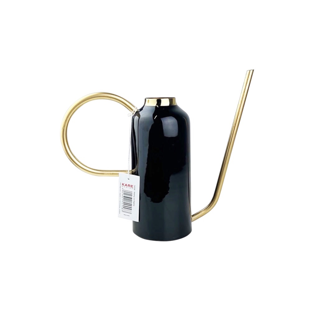 Handgefertigte Gießkanne Elegance schwarz goldfarben