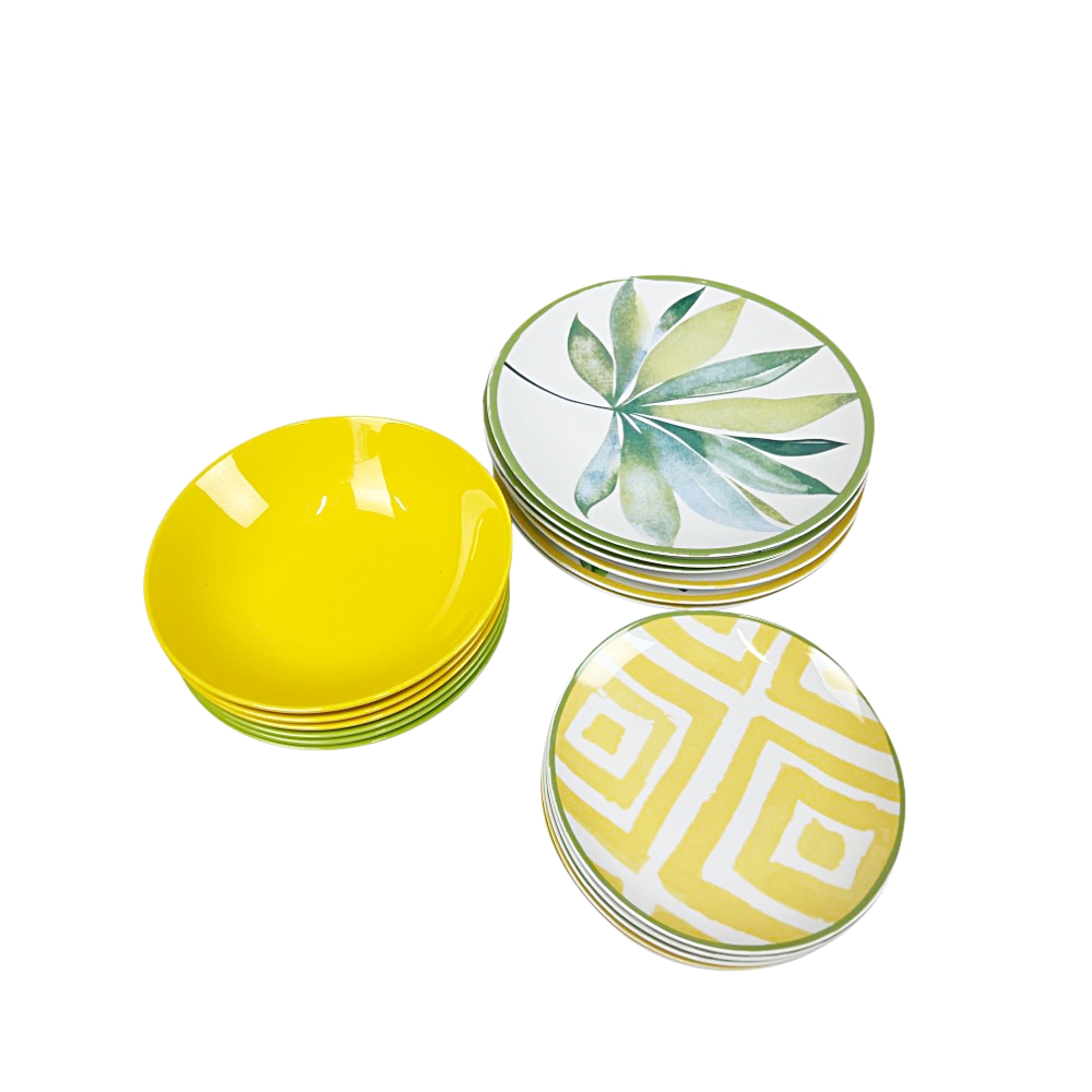 Geschirr-Set Botaniquet tropisches Design 18-tlg.