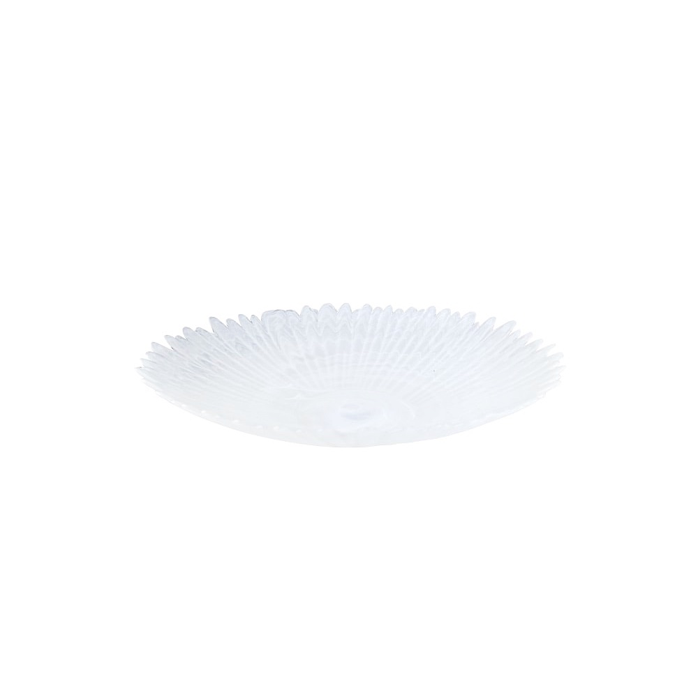 Glas-Servierschale Fleur Ø 38 cm Weiß Rund