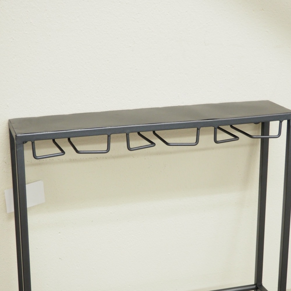 Hängeregal Vino schwarz Metall ca. B40xT9xH100cm Deko