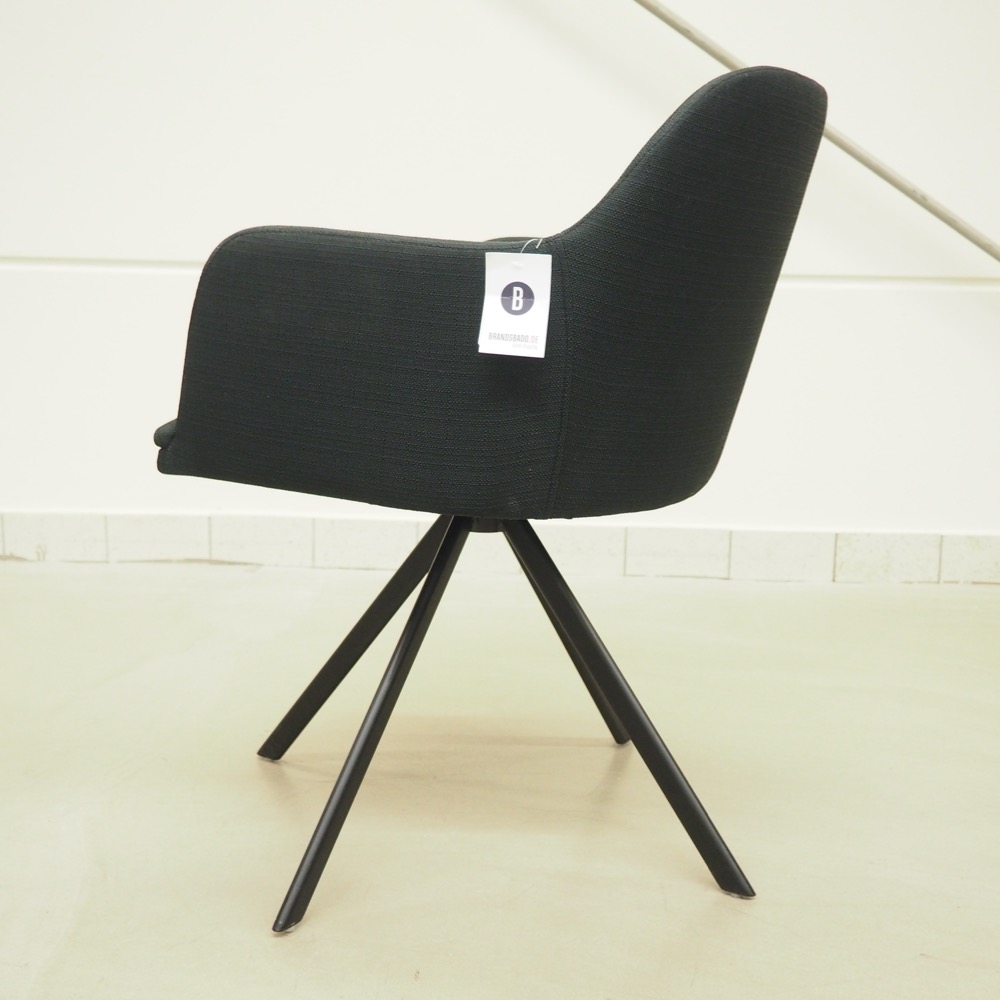Polster-Drehstuhl Lola ca.B 52cm H 79cm T 57cm schwarz Stuhl