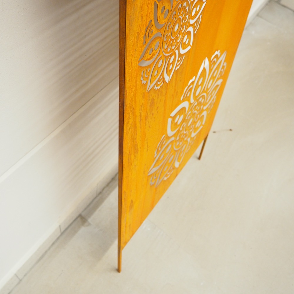 Deko Objekt Sichtschutz Mandala Rost-Optik ca.150cm hoch