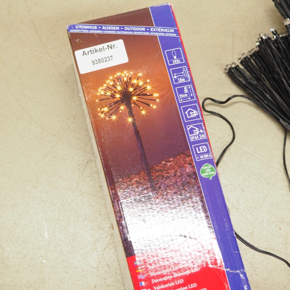 LED Stecker Set 3-tlg. Eisblumen Outdoor geeignet Deko