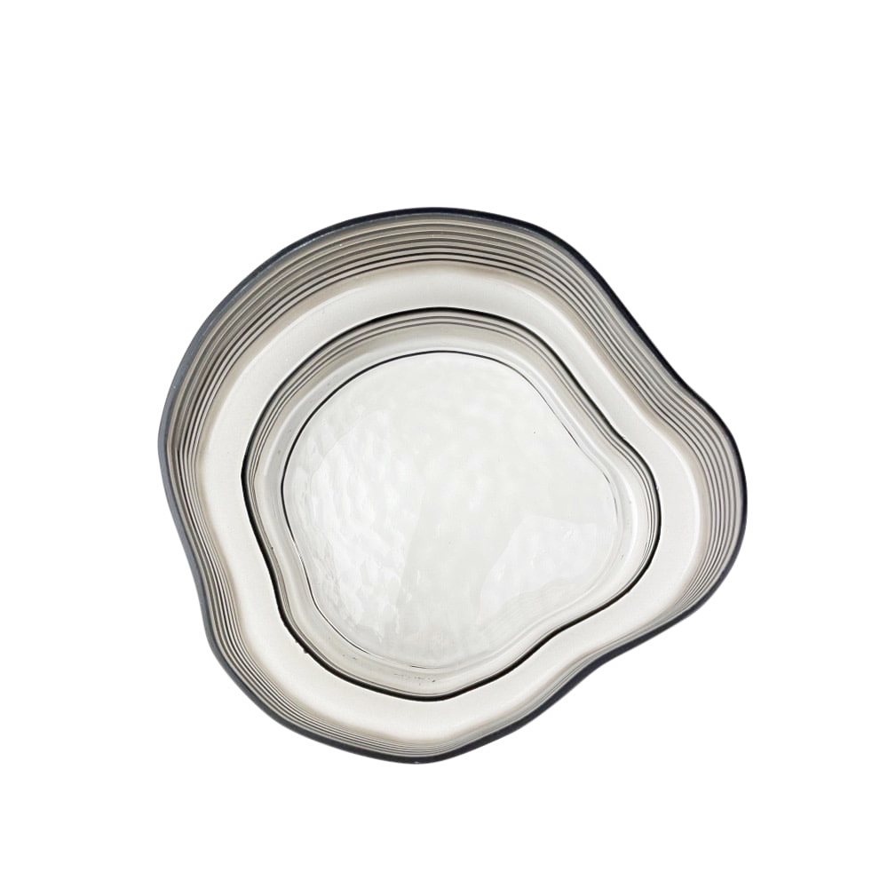 Dekoschale Wave Braun Glas