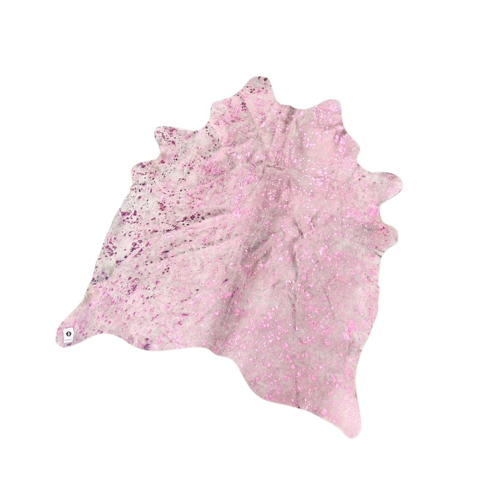 Felle Kuhfell pink metallic silberfarben ca. 2-3 m² groß