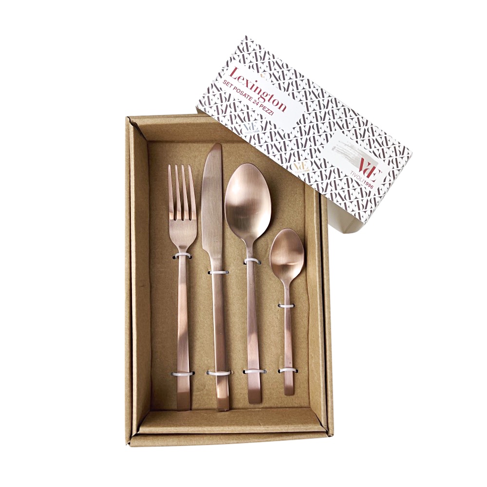 Besteck-Set Lexington, 24-tlg. Bronzegfarben