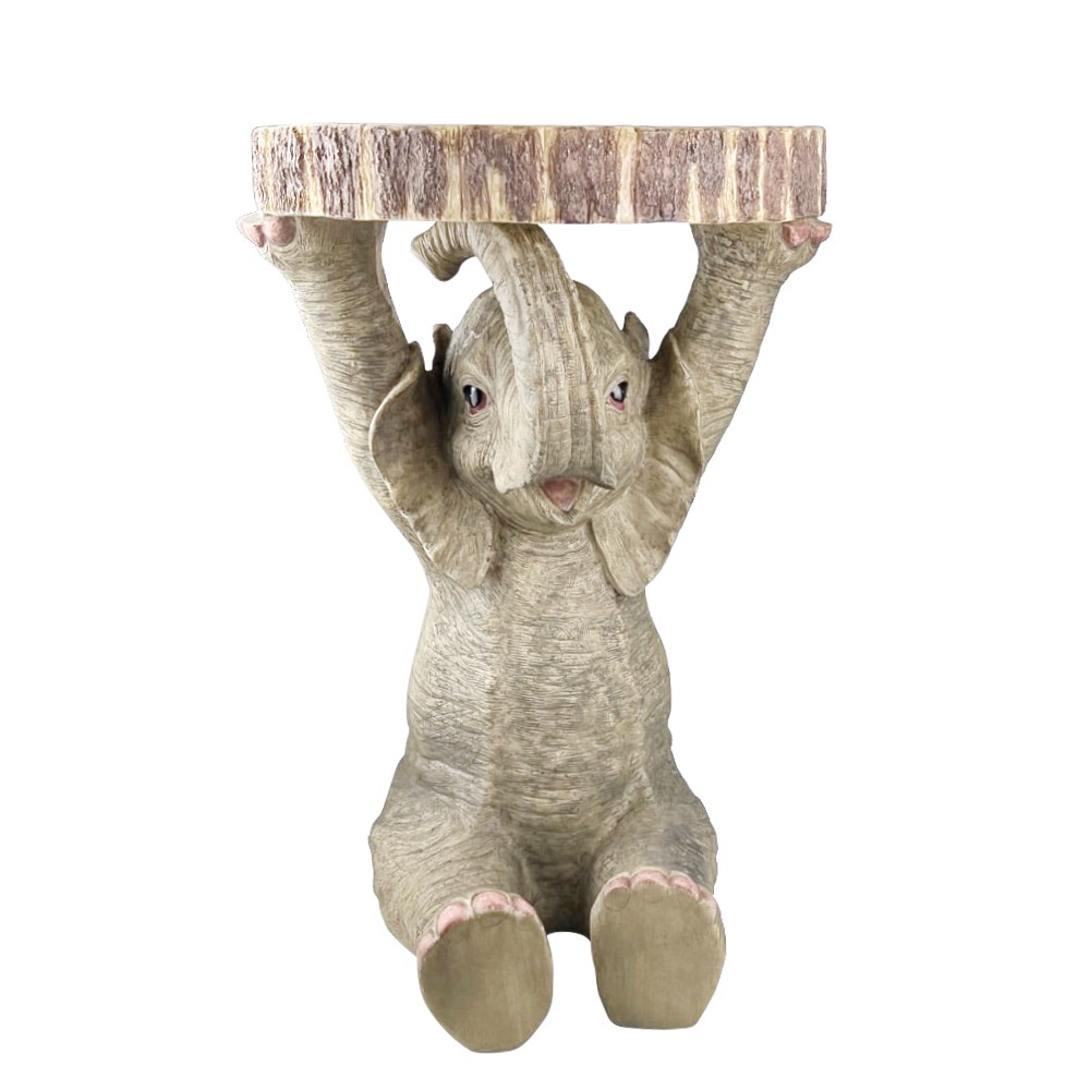 Beistelltisch Elefant Kunstharz 36x54x Ø 33 cm