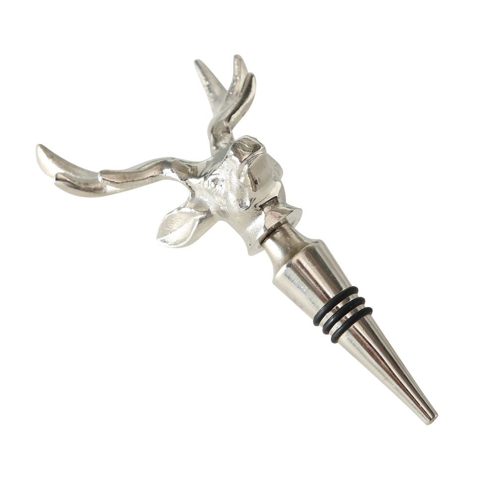 Flaschenverschluss Korken Botho Hirsch H/B 19/7cm Aluminium silber