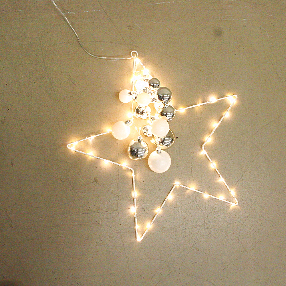 LED-Deko Objekt Starlight silber beleuchtet ca. Ø41 cm