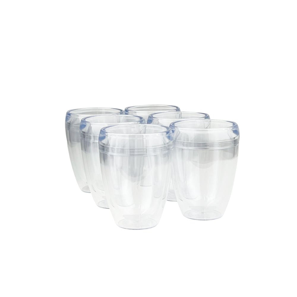 6x Doppelwandige Kaffeebecher Pavina je ca. 350 ml transparent