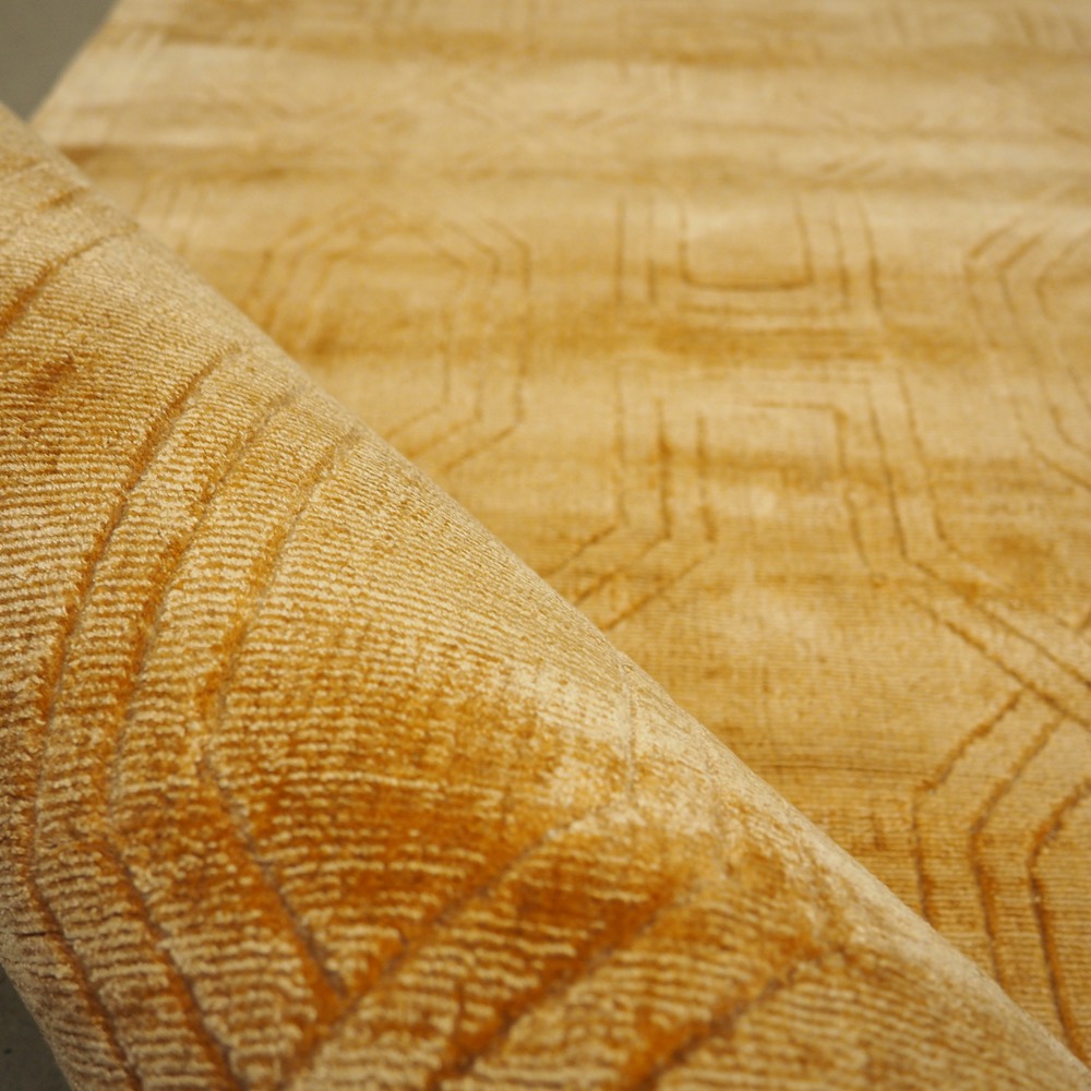 Teppich Ornamentprint ca. 90 x 160 cm Viscose Baumwolle