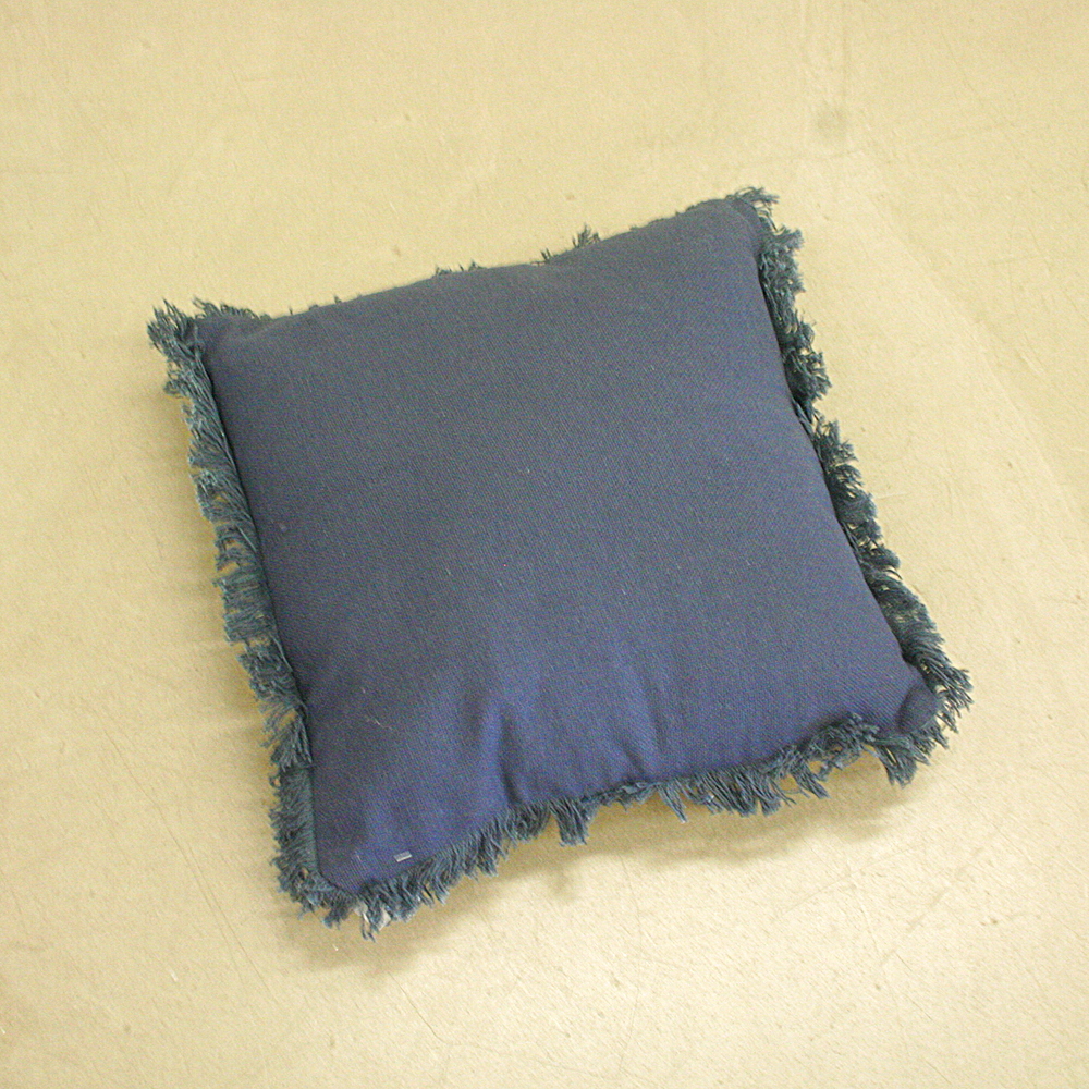 Kissen Prague Fransenabschluss mit Inlett ca. 40 x 40 cm Blau