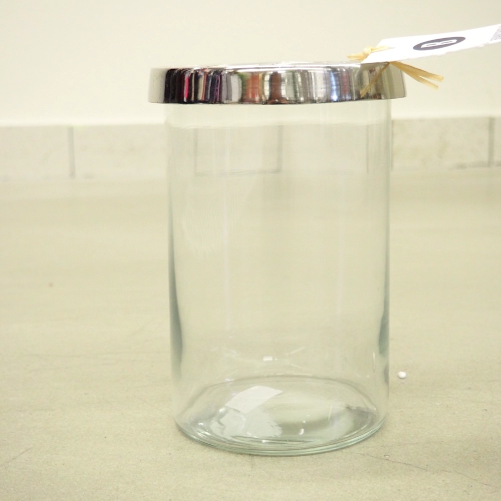 Aufbewahrungsbehälter Mesh Glas Aluminium Ø 15 x H 22 cm