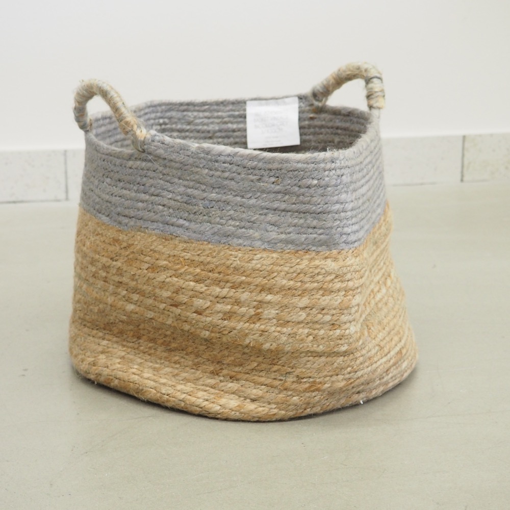 Handgefertigter Aufbewahrungskorb Nele Ø 30 x H 30 cm