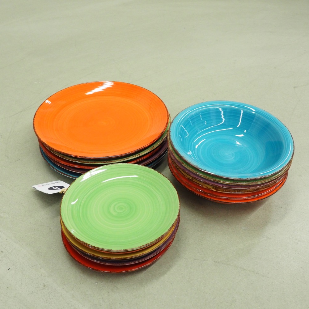Buntes Geschirr-Set Baita 6 Personen (18-tlg.) Dolimite