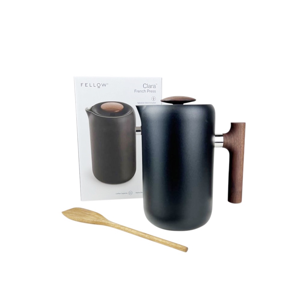 Kaffeebereiter Clara 700ml Schwarz Braun modern Küche Edelstahl