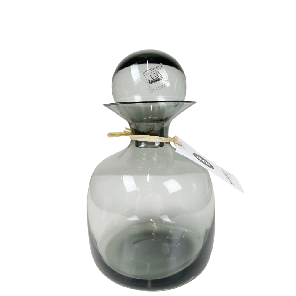 Handgemachte Karaffe Colored in Grau transparent, 1.5 L