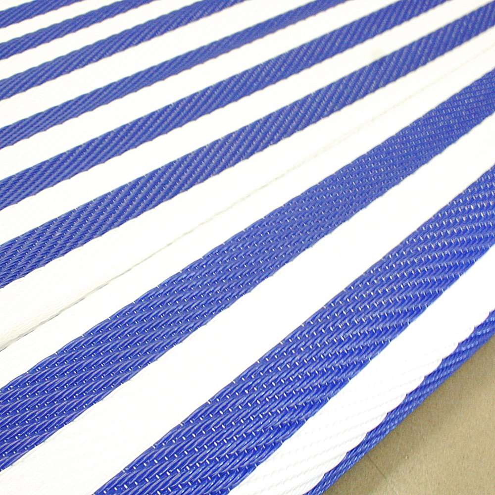 Outdoorteppich Lipari 120 x 180 cm gestreift blau weiß
