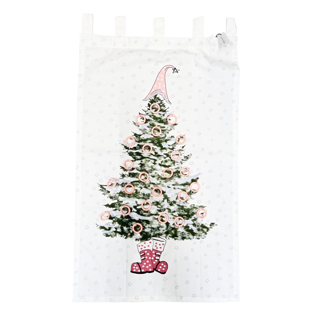 Adventskalender Weihnachtsbaum mit Mütze und Stiefeln