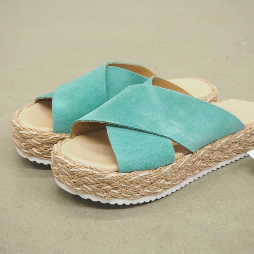 Plateausandale türkis Gr. 38 Espadrille Sandale