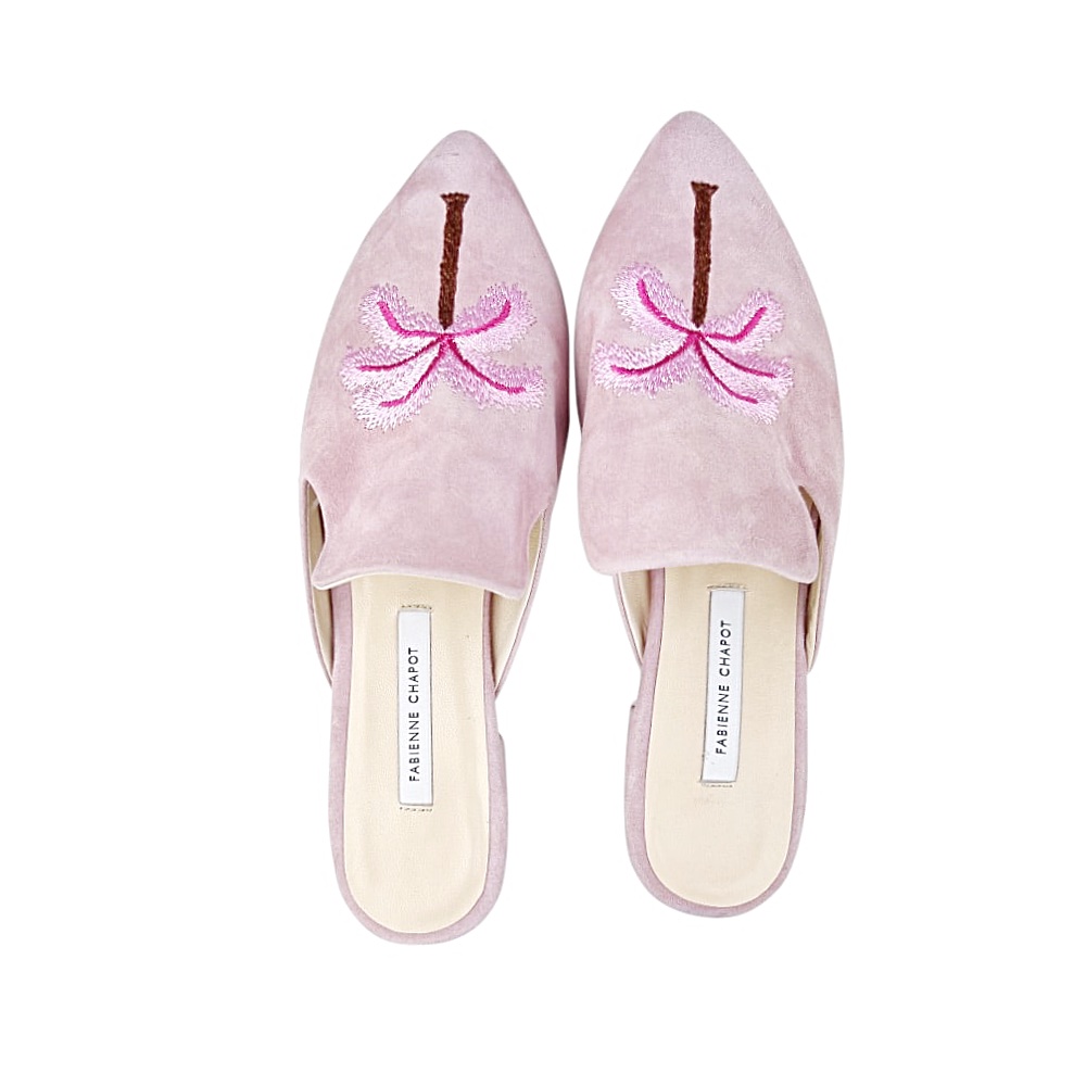 Sneaker Gr. 36 rosa Palmenstickerei
