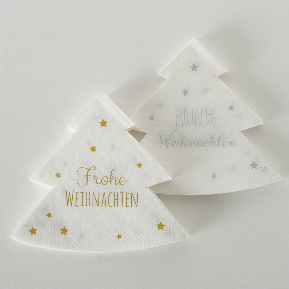 Servietten Tanny 12 tlg. 2 sort. Mehrfarbig, Spruch/Text Weihnachten