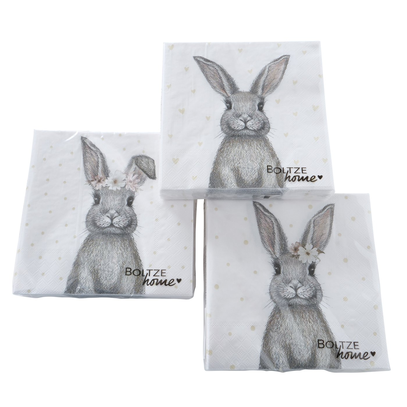 1x Servietten Bella von Boltze. 20 tlg. 3 sortiert Hase Ostern