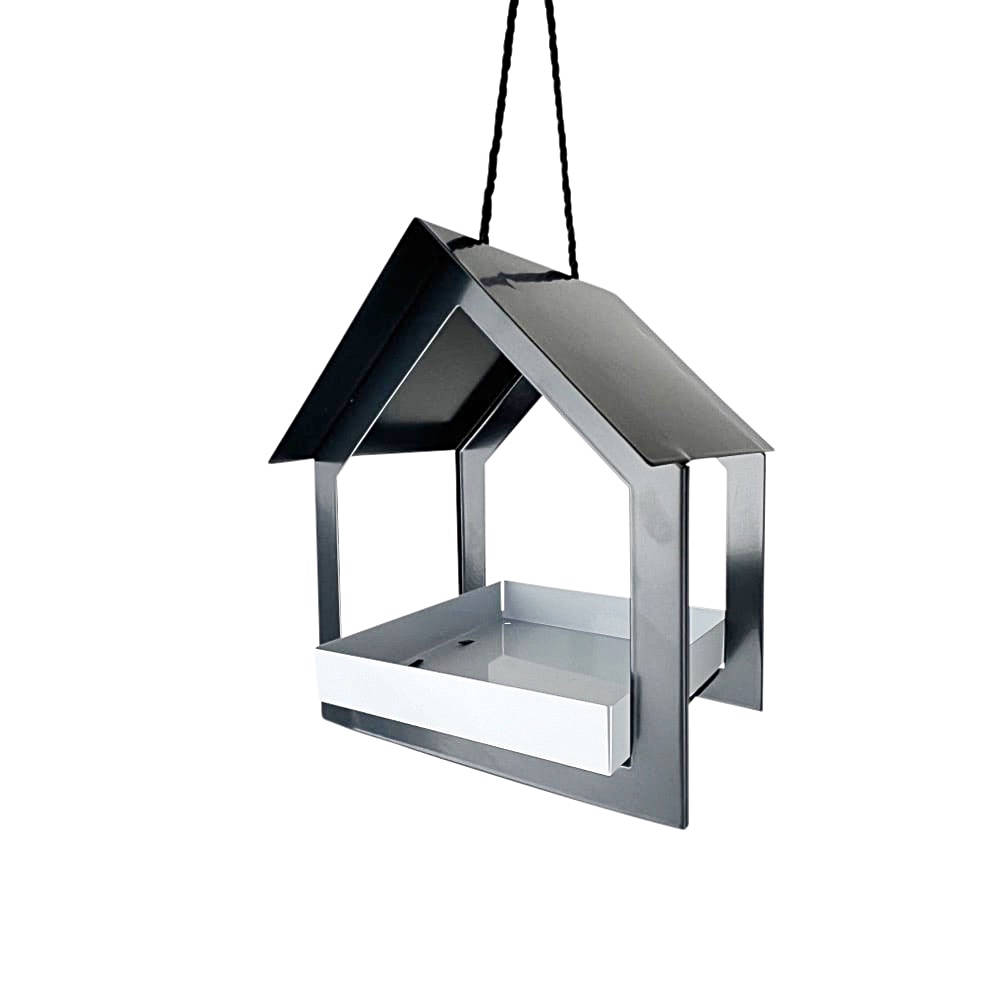 Futterhaus Rado Weichstahl schwarz modern Garten Vogel Winter