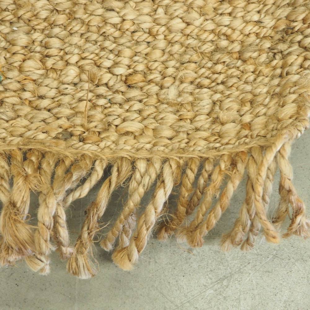 Handgefertigter Jute-Teppich Cadiz Fransen 60x90cm Teppich