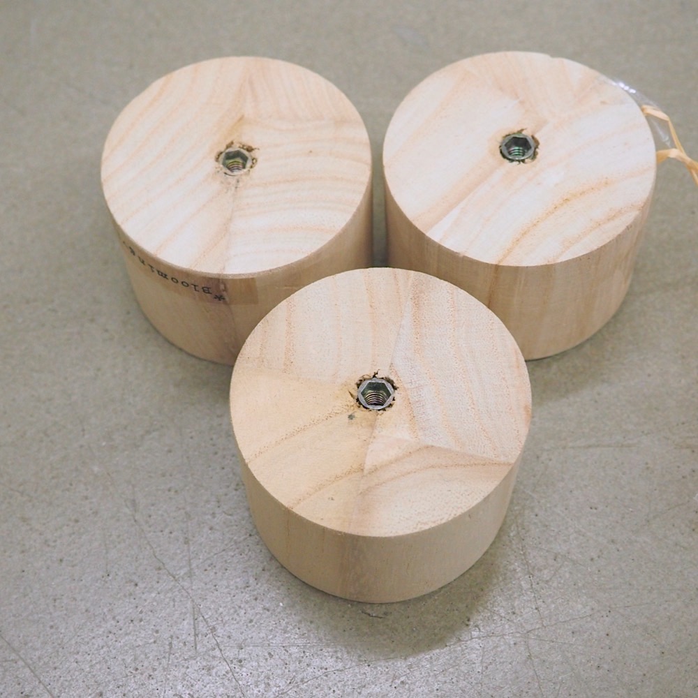 Kleiderhaken-Set Dendi aus Holz 3-tlg. rund