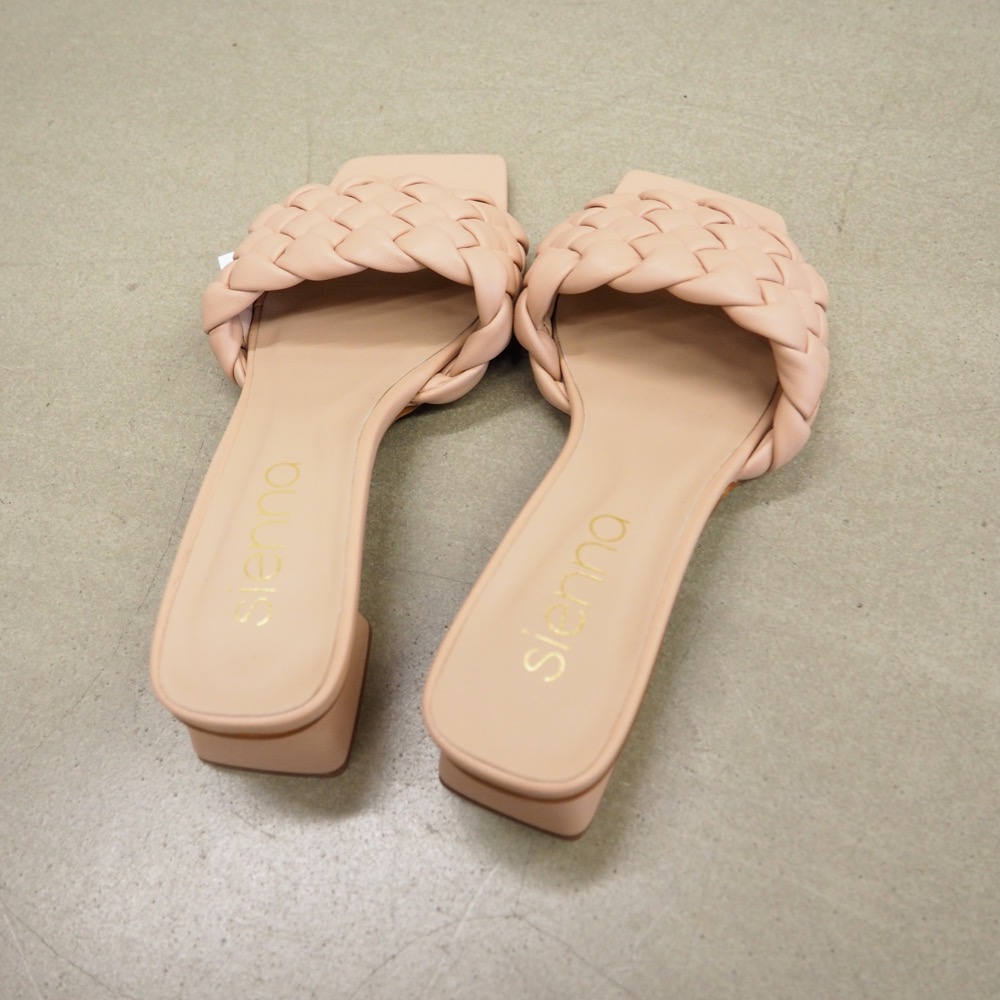 Sandalette Rosé Gr. 38 geflochten Blockabsatz