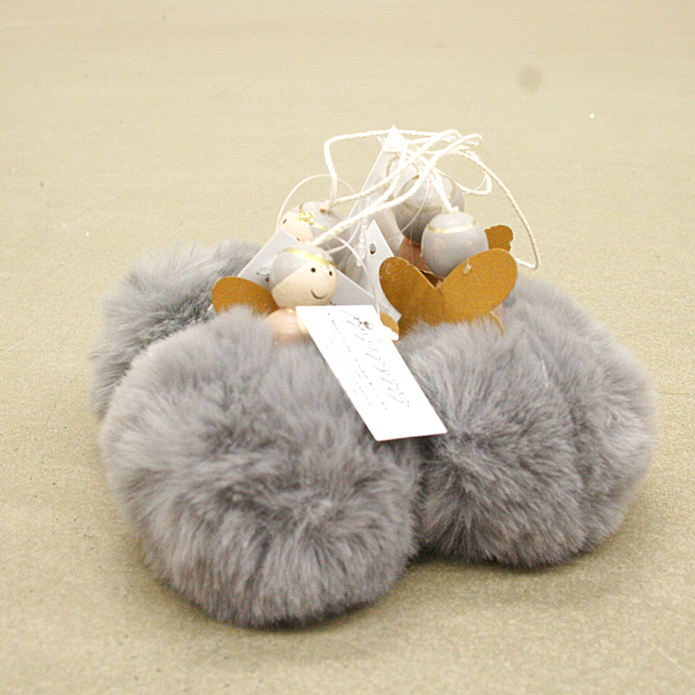 Deko-Hänger-Set 4-tlg. Engel grau H 9cm